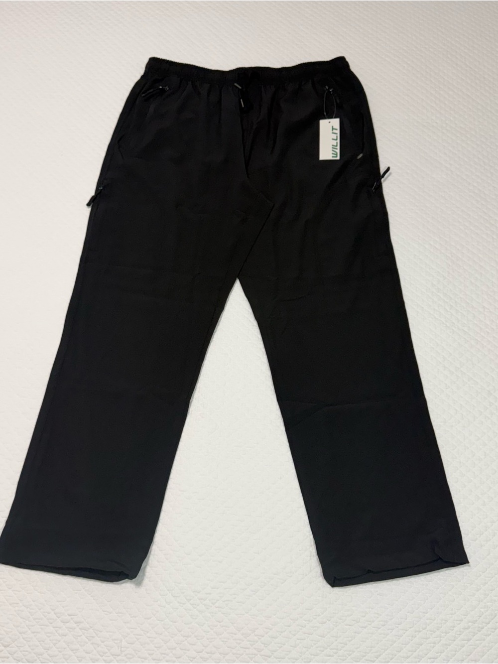 WILLIT Black Zip-Pocket Drawstring Joggers
